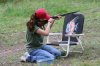 Christia shooting the .22